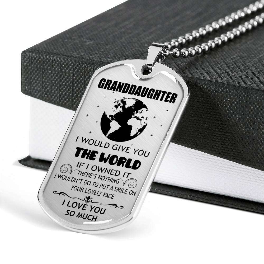 Granddaughter Dog Tag, Custom Picture Dog Tag For Granddaughter: Gift For Granddaughter Dog Tag-11 Gifts For Daughter Rakva