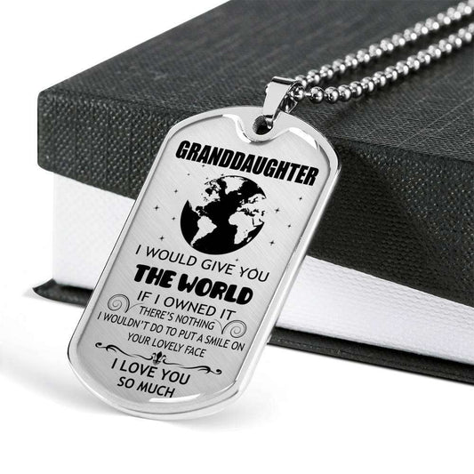 Granddaughter Dog Tag, Custom Picture Dog Tag For Granddaughter: Gift For Granddaughter Dog Tag-11 Gifts For Daughter Rakva