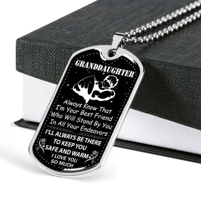 Granddaughter Dog Tag, Custom Picture Dog Tag For Granddaughter: Gift For Granddaughter Dog Tag-15 Gifts For Daughter Rakva
