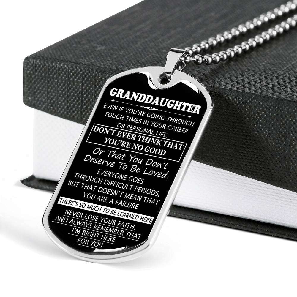 Granddaughter Dog Tag, Custom Picture Dog Tag For Granddaughter: Gift For Granddaughter Dog Tag-18 Gifts For Daughter Rakva