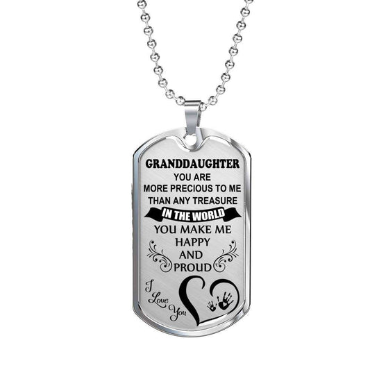 Granddaughter Dog Tag, Custom Picture Dog Tag For Granddaughter: Gift For Granddaughter Dog Tag-2 Gifts For Daughter Rakva