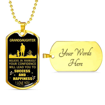 Granddaughter Dog Tag, Custom Picture Dog Tag For Granddaughter: Gift For Granddaughter Dog Tag-22 Gifts For Daughter Rakva