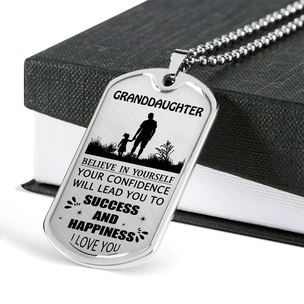 Granddaughter Dog Tag, Custom Picture Dog Tag For Granddaughter: Gift For Granddaughter Dog Tag-23 Gifts For Daughter Rakva