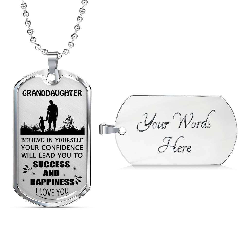Granddaughter Dog Tag, Custom Picture Dog Tag For Granddaughter: Gift For Granddaughter Dog Tag-23 Gifts For Daughter Rakva
