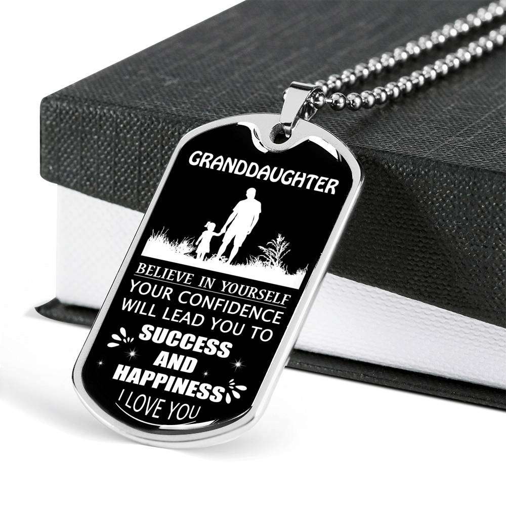 Granddaughter Dog Tag, Custom Picture Dog Tag For Granddaughter: Gift For Granddaughter Dog Tag-24 Gifts For Daughter Rakva