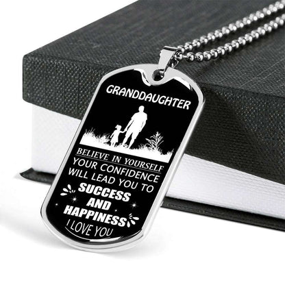 Granddaughter Dog Tag, Custom Picture Dog Tag For Granddaughter: Gift For Granddaughter Dog Tag-24 Gifts For Daughter Rakva