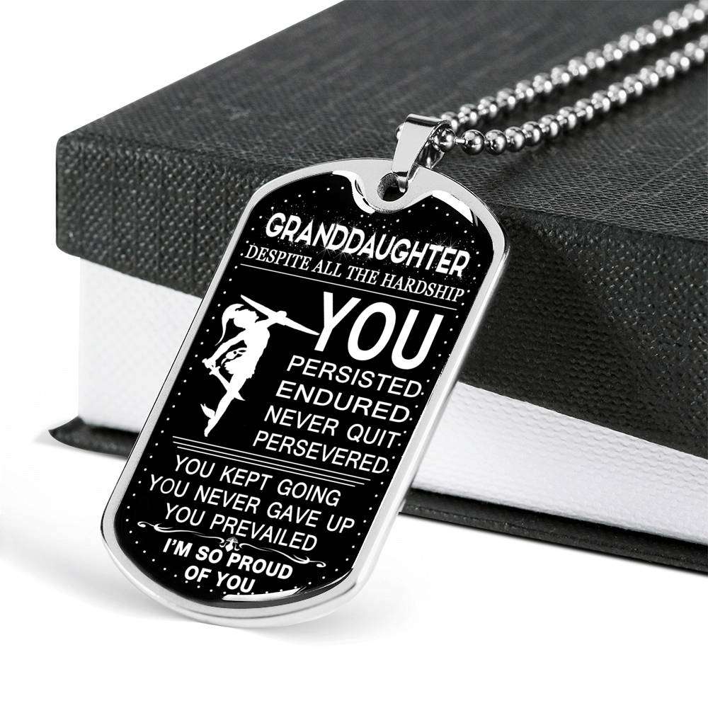 Granddaughter Dog Tag, Custom Picture Dog Tag For Granddaughter: Gift For Granddaughter Dog Tag-27 Gifts For Daughter Rakva