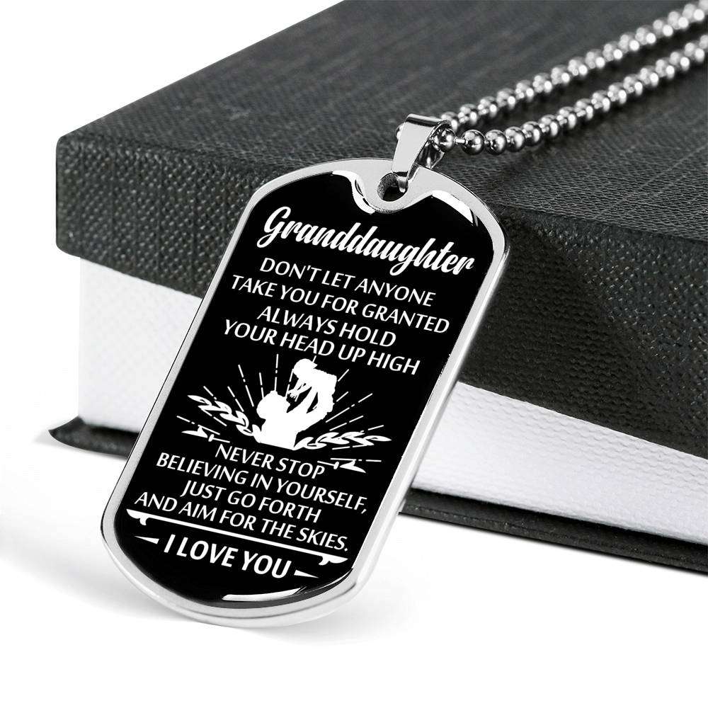 Granddaughter Dog Tag, Custom Picture Dog Tag For Granddaughter: Gift For Granddaughter Dog Tag-29 Gifts For Daughter Rakva