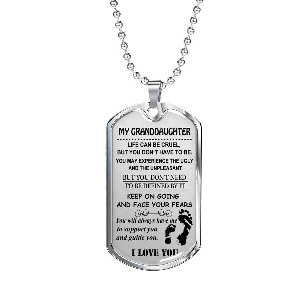 Granddaughter Dog Tag, Custom Picture Dog Tag For Granddaughter: Gift For Granddaughter Dog Tag-5 Gifts For Daughter Rakva