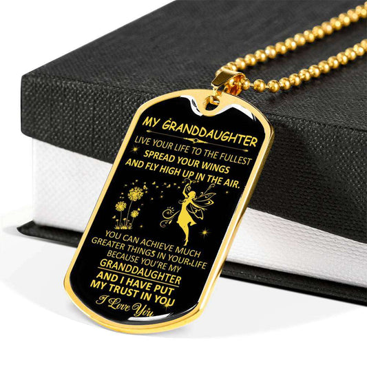 Granddaughter Dog Tag, Custom Picture Dog Tag For Granddaughter: Gift For Granddaughter Dog Tag-7 Gifts For Daughter Rakva