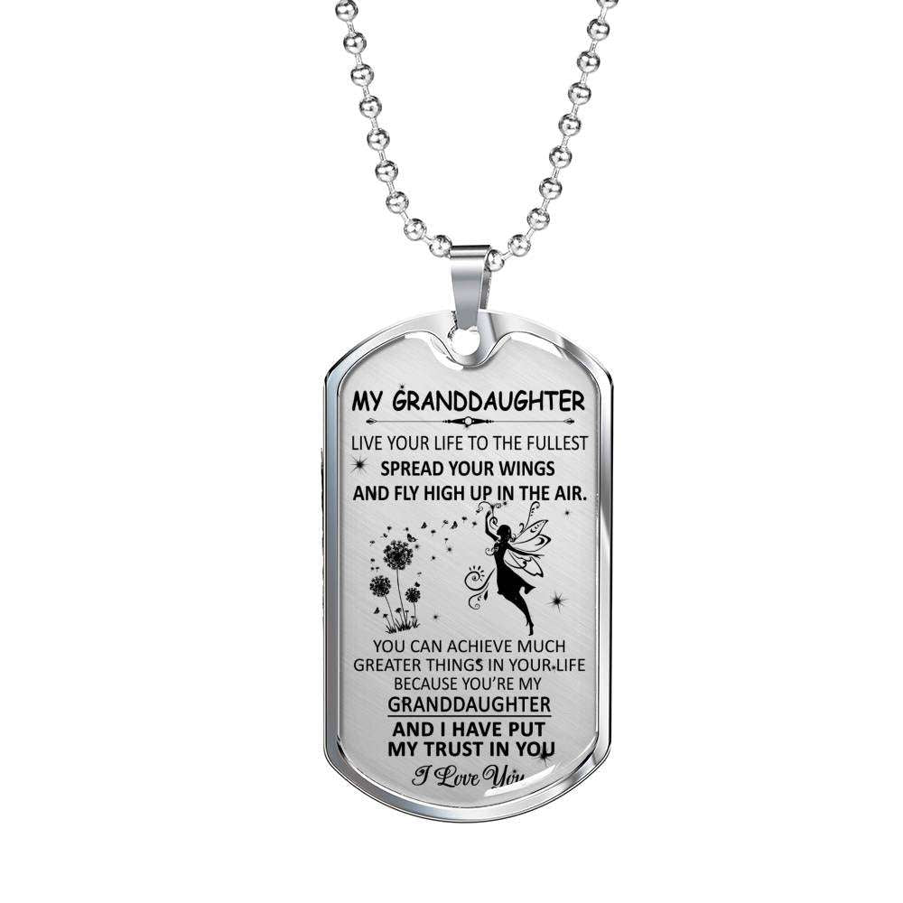 Granddaughter Dog Tag, Custom Picture Dog Tag For Granddaughter: Gift For Granddaughter Dog Tag-8 Gifts For Daughter Rakva