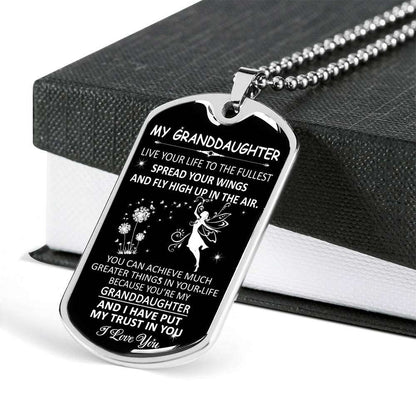 Granddaughter Dog Tag, Custom Picture Dog Tag For Granddaughter: Gift For Granddaughter Dog Tag-9 Gifts For Daughter Rakva