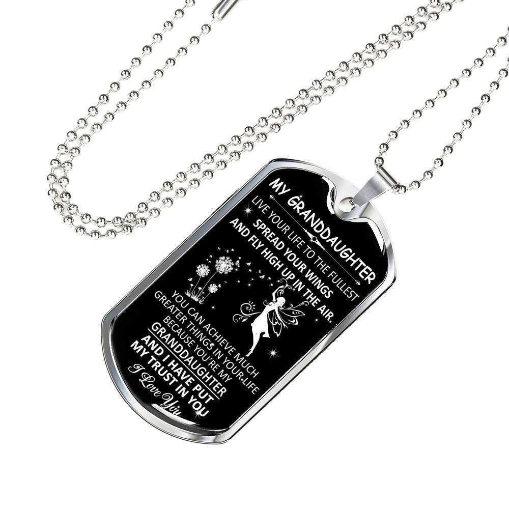 Granddaughter Dog Tag, Custom Picture Dog Tag For Granddaughter: Gift For Granddaughter Dog Tag-9 Gifts For Daughter Rakva