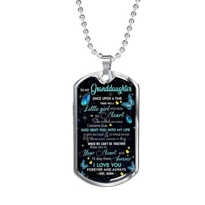 Granddaughter Dog Tag Custom Picture, Love You Forever And Always Dog Tag Military Chain Necklace For Granddaughter Gifts For Daughter Rakva