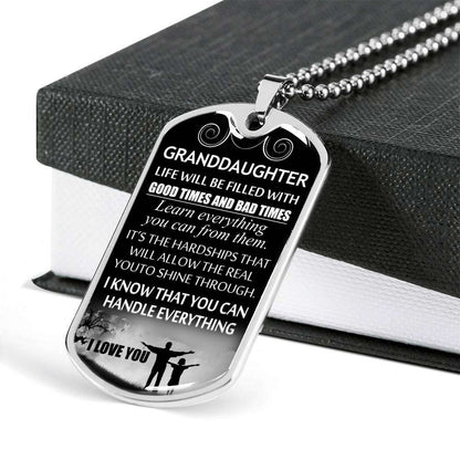 Granddaughter Dog Tag Custom Picture, To My Granddaughter Dog Tag : Gifts From Grandparents, Great Granddaughter Gifts Dog Tag-10 Gifts For Daughter Rakva