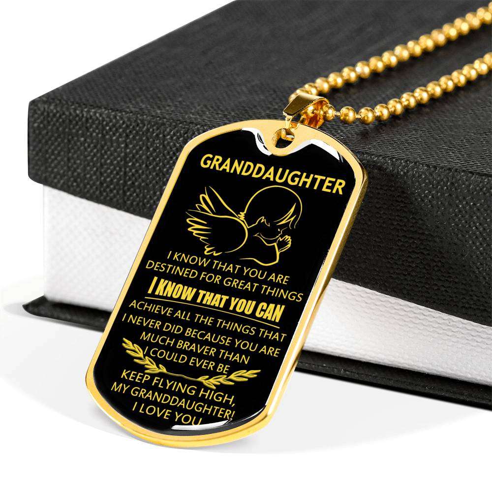 Granddaughter Dog Tag Custom Picture, To My Granddaughter Dog Tag : Gifts From Grandparents, Great Granddaughter Gifts Dog Tag-11 Gifts For Daughter Rakva
