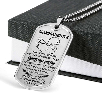 Granddaughter Dog Tag Custom Picture, To My Granddaughter Dog Tag : Gifts From Grandparents, Great Granddaughter Gifts Dog Tag-12 Gifts For Daughter Rakva