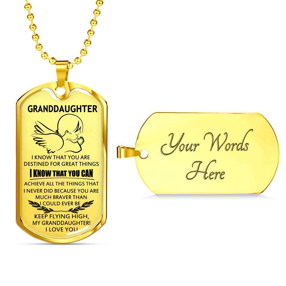 Granddaughter Dog Tag Custom Picture, To My Granddaughter Dog Tag : Gifts From Grandparents, Great Granddaughter Gifts Dog Tag-12 Gifts For Daughter Rakva