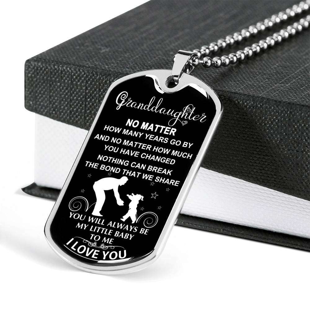 Granddaughter Dog Tag Custom Picture, To My Granddaughter Dog Tag : Gifts From Grandparents, Great Granddaughter Gifts Dog Tag-16 Gifts For Daughter Rakva