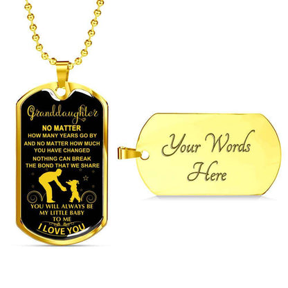 Granddaughter Dog Tag Custom Picture, To My Granddaughter Dog Tag : Gifts From Grandparents, Great Granddaughter Gifts Dog Tag-16 Gifts For Daughter Rakva