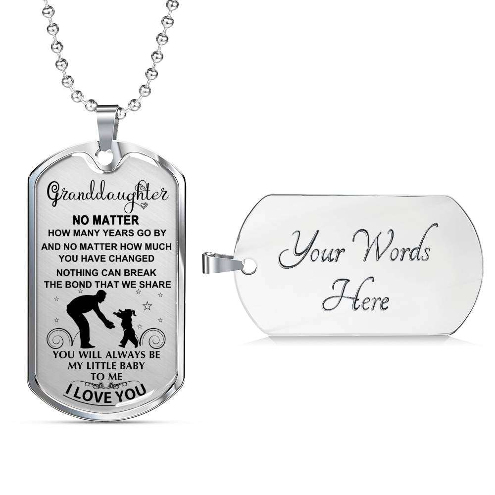 Granddaughter Dog Tag Custom Picture, To My Granddaughter Dog Tag : Gifts From Grandparents, Great Granddaughter Gifts Dog Tag-17 Gifts For Daughter Rakva