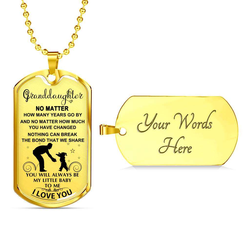 Granddaughter Dog Tag Custom Picture, To My Granddaughter Dog Tag : Gifts From Grandparents, Great Granddaughter Gifts Dog Tag-17 Gifts For Daughter Rakva