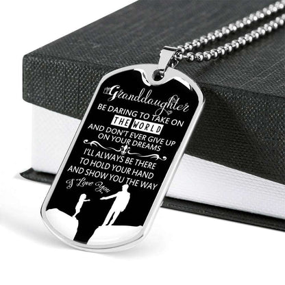 Granddaughter Dog Tag Custom Picture, To My Granddaughter Dog Tag : Gifts From Grandparents, Great Granddaughter Gifts Dog Tag-2 Gifts For Daughter Rakva