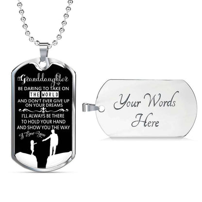 Granddaughter Dog Tag Custom Picture, To My Granddaughter Dog Tag : Gifts From Grandparents, Great Granddaughter Gifts Dog Tag-2 Gifts For Daughter Rakva