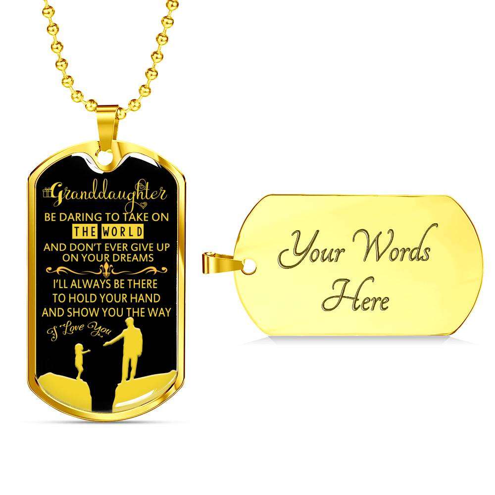 Granddaughter Dog Tag Custom Picture, To My Granddaughter Dog Tag : Gifts From Grandparents, Great Granddaughter Gifts Dog Tag-2 Gifts For Daughter Rakva
