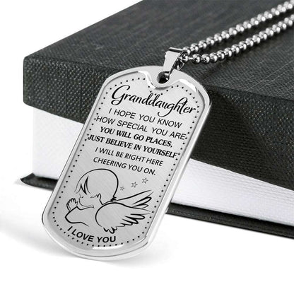 Granddaughter Dog Tag Custom Picture, To My Granddaughter Dog Tag : Gifts From Grandparents, Great Granddaughter Gifts Dog Tag-23 Gifts For Daughter Rakva