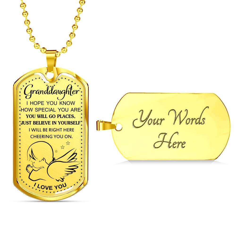 Granddaughter Dog Tag Custom Picture, To My Granddaughter Dog Tag : Gifts From Grandparents, Great Granddaughter Gifts Dog Tag-23 Gifts For Daughter Rakva