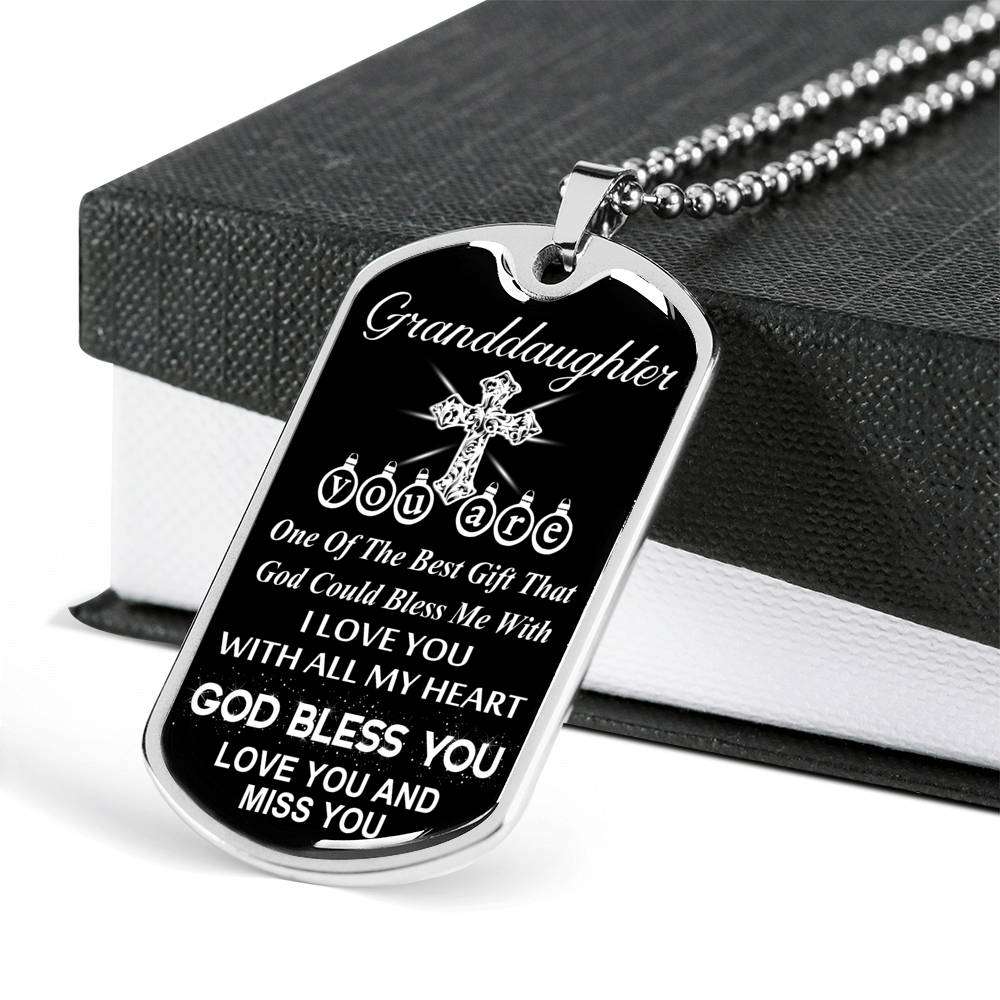 Granddaughter Dog Tag Custom Picture, To My Granddaughter Dog Tag : Gifts From Grandparents, Great Granddaughter Gifts Dog Tag-24 Gifts For Daughter Rakva