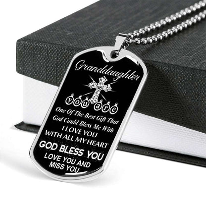Granddaughter Dog Tag Custom Picture, To My Granddaughter Dog Tag : Gifts From Grandparents, Great Granddaughter Gifts Dog Tag-24 Gifts For Daughter Rakva