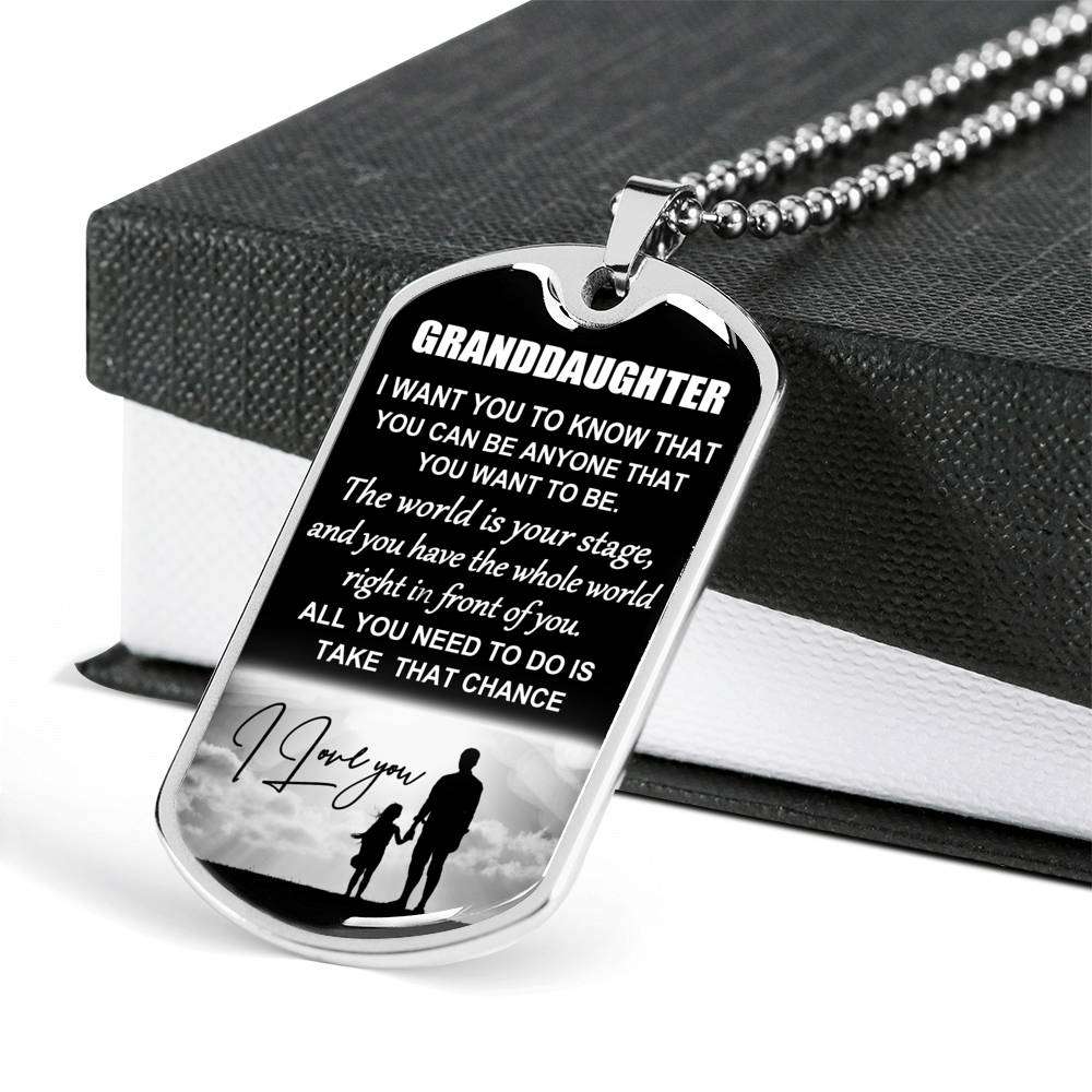 Granddaughter Dog Tag Custom Picture, To My Granddaughter Dog Tag : Gifts From Grandparents, Great Granddaughter Gifts Dog Tag-26 Gifts For Daughter Rakva