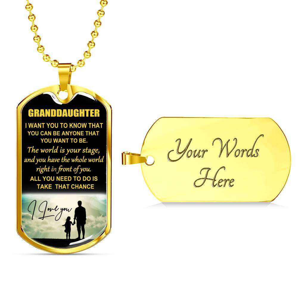 Granddaughter Dog Tag Custom Picture, To My Granddaughter Dog Tag : Gifts From Grandparents, Great Granddaughter Gifts Dog Tag-26 Gifts For Daughter Rakva