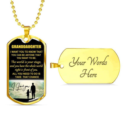 Granddaughter Dog Tag Custom Picture, To My Granddaughter Dog Tag : Gifts From Grandparents, Great Granddaughter Gifts Dog Tag-26 Gifts For Daughter Rakva
