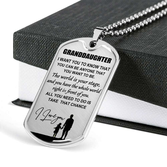 Granddaughter Dog Tag Custom Picture, To My Granddaughter Dog Tag : Gifts From Grandparents, Great Granddaughter Gifts Dog Tag-27 Gifts For Daughter Rakva