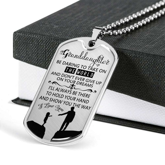 Granddaughter Dog Tag Custom Picture, To My Granddaughter Dog Tag : Gifts From Grandparents, Great Granddaughter Gifts Dog Tag-3 Gifts For Daughter Rakva