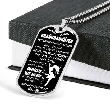 Granddaughter Dog Tag Custom Picture, To My Granddaughter Dog Tag : Gifts From Grandparents, Great Granddaughter Gifts Dog Tag-8 Gifts For Daughter Rakva