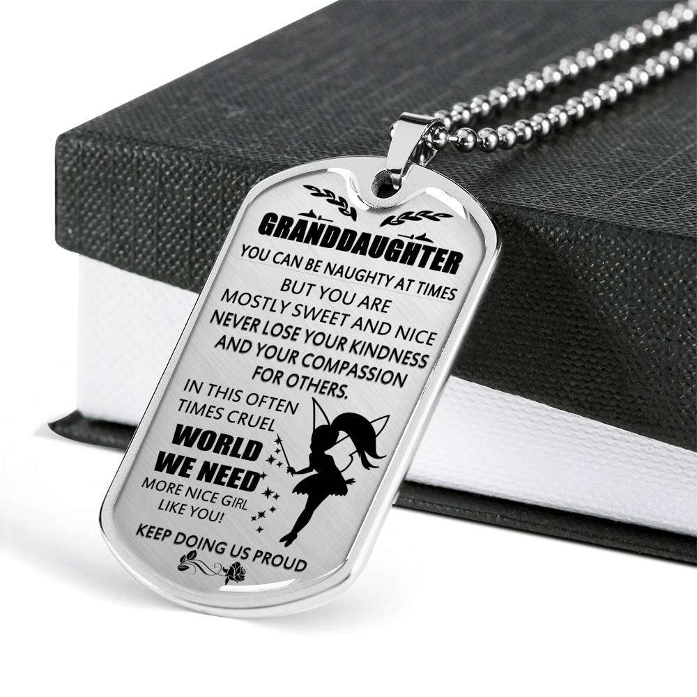 Granddaughter Dog Tag Custom Picture, To My Granddaughter Dog Tag : Gifts From Grandparents, Great Granddaughter Gifts Dog Tag-9 Gifts For Daughter Rakva