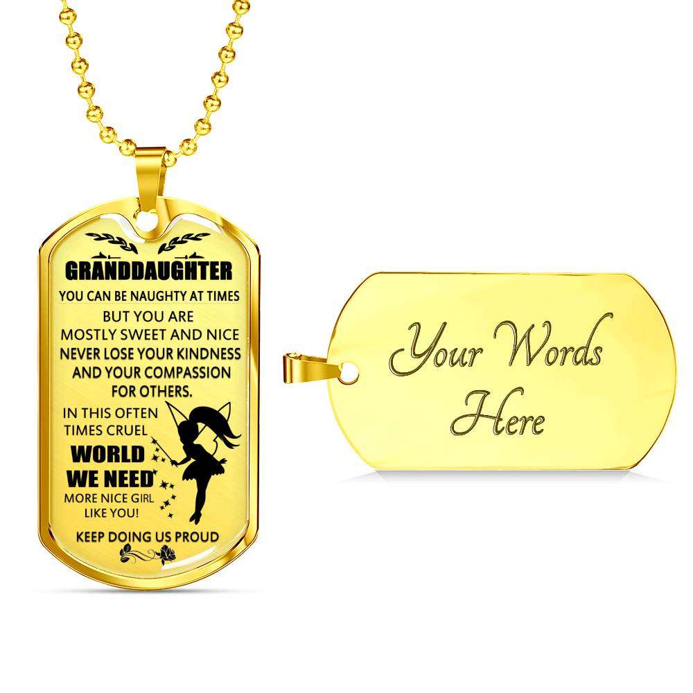 Granddaughter Dog Tag Custom Picture, To My Granddaughter Dog Tag : Gifts From Grandparents, Great Granddaughter Gifts Dog Tag-9 Gifts For Daughter Rakva