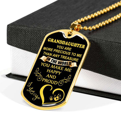 Granddaughter Dog Tag, Dog Tag For Granddaughter: Gift For Granddaughter Dog Tag-1 Gifts For Daughter Rakva