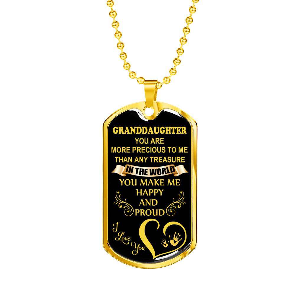 Granddaughter Dog Tag, Dog Tag For Granddaughter: Gift For Granddaughter Dog Tag-1 Gifts For Daughter Rakva
