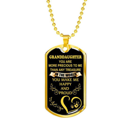 Granddaughter Dog Tag, Dog Tag For Granddaughter: Gift For Granddaughter Dog Tag-1 Gifts For Daughter Rakva