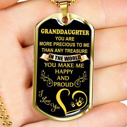Granddaughter Dog Tag, Dog Tag For Granddaughter: Gift For Granddaughter Dog Tag-1 Gifts For Daughter Rakva