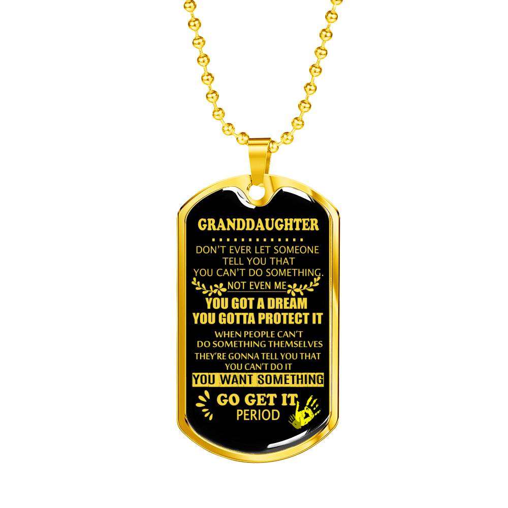 Granddaughter Dog Tag, Dog Tag For Granddaughter: Gift For Granddaughter Dog Tag-19 Gifts For Daughter Rakva