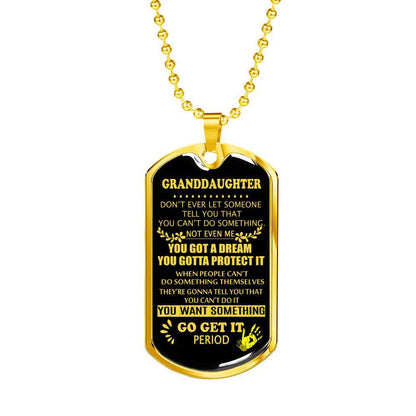 Granddaughter Dog Tag, Dog Tag For Granddaughter: Gift For Granddaughter Dog Tag-19 Gifts For Daughter Rakva