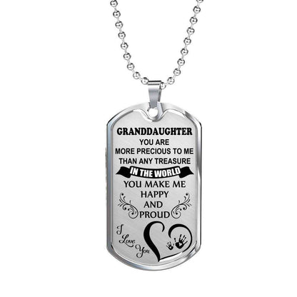Granddaughter Dog Tag, Dog Tag For Granddaughter: Gift For Granddaughter Dog Tag-2 Gifts For Daughter Rakva