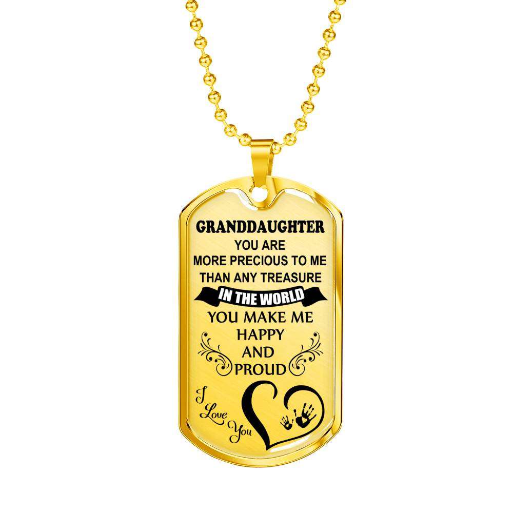Granddaughter Dog Tag, Dog Tag For Granddaughter: Gift For Granddaughter Dog Tag-2 Gifts For Daughter Rakva