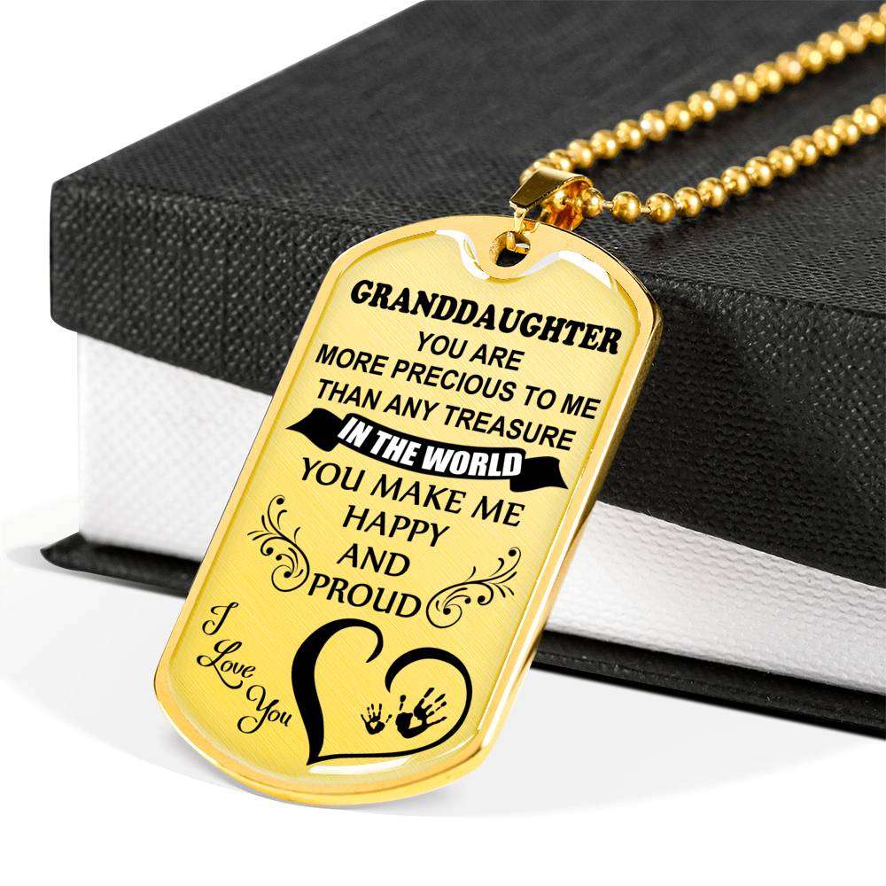 Granddaughter Dog Tag, Dog Tag For Granddaughter: Gift For Granddaughter Dog Tag-2 Gifts For Daughter Rakva